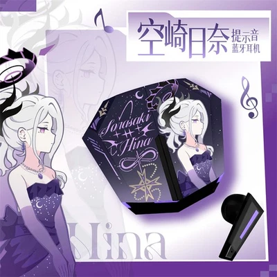 Blue Archive Sorasaki Hina Bluetooth Earphones Anime Wireless Headphones Gift - Image 1 of 4