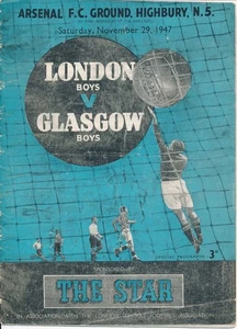 ARSENAL - London Boys v Glasgow (@ Highbury) 1947/1948 - Bild 1 von 1