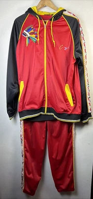 Coogi mens 3XL Jogging Suit streetwear retro XXXL headdress red Vintage track - Image 1 of 4