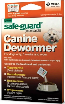 Safe-Guard Dewormer for Small Breed Dogs, 3 day treatment Non Rx, 10/2026 EXP - Image 1 of 3