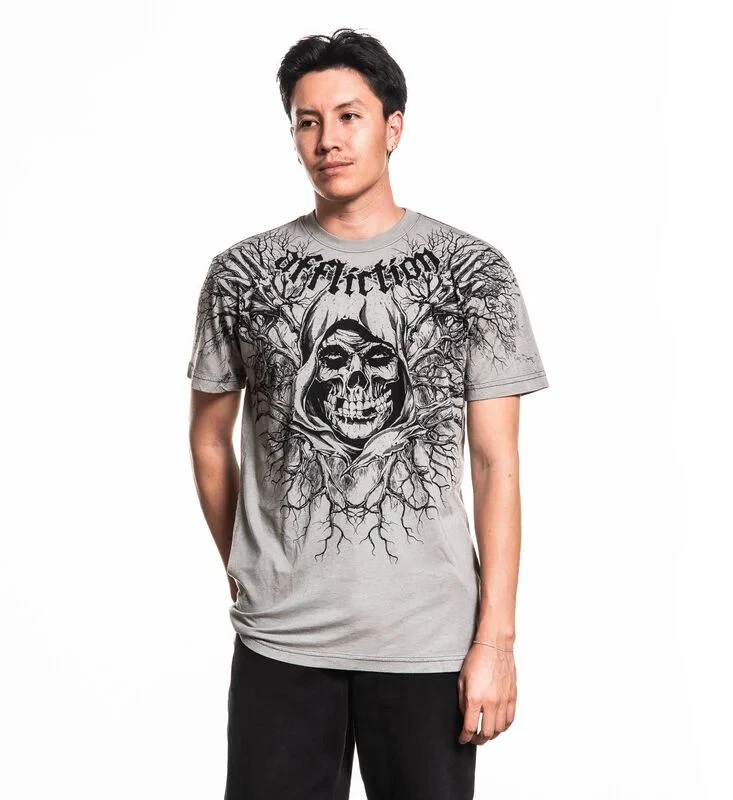 Affliction T-Shirt Herren Misfits Reaper grau Band-Merch, Basics - Bild 1 von 2