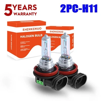 Kit de bombillas halógenas súper brillantes para faros H11 blanco cálido 3800K haz alto/bajo 2 piezas Foto 1 de 4