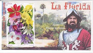 JVC CACHETS -' LA FLORIDA ISSUE APALACHEE NATIVE AMERICAN FIRST DAY COVER FDC #6 - Foto 1 di 1