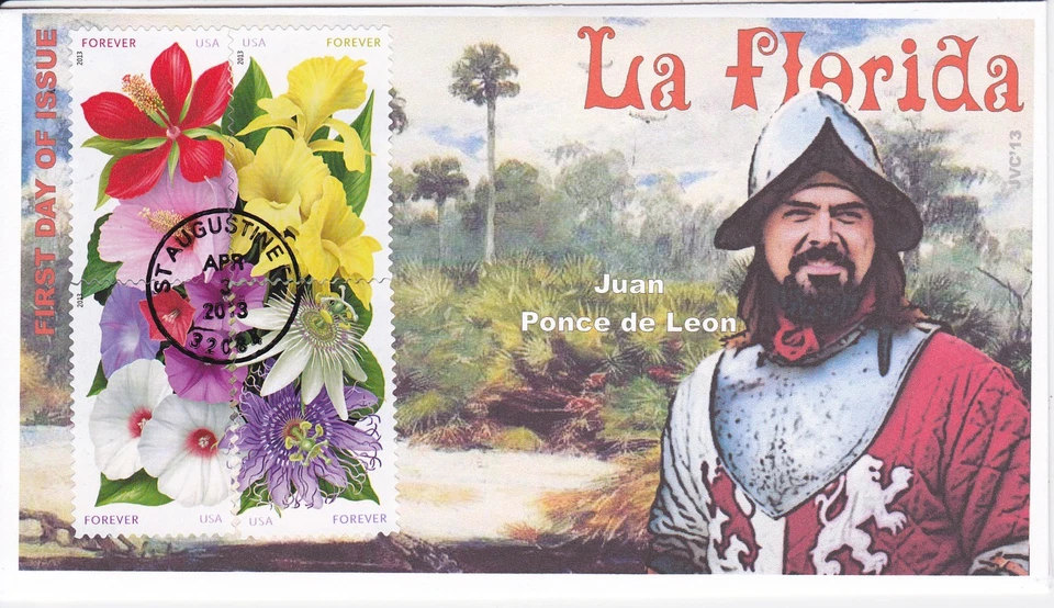 JVC CACHETS -' LA FLORIDA ISSUE APALACHEE NATIVE AMERICAN FIRST DAY COVER FDC #6 - Image 1 of 1
