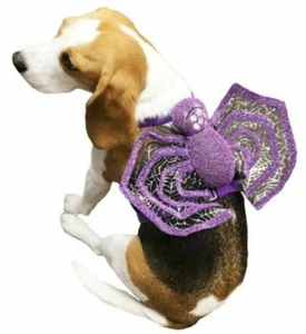 Abnehmbares lila Spinne Hundegeschirr Halloween Kostüm Neu mit Etikett Größe M - Bild 1 von 3