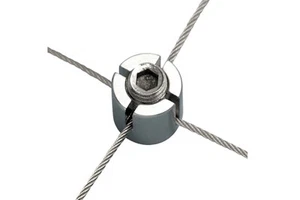 Cuerda de alambre de 4 mm enrejado clip cruzado acero inoxidable 316 grado marino - Imagen 1 de 5
