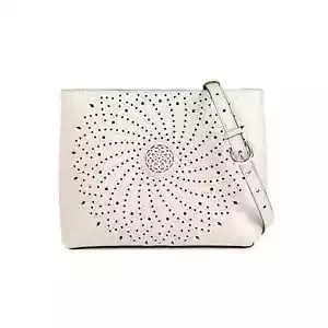 BRIGHTON FERRARA COLLECTION ANNETTA FRONT MEDALLION CROSS BODY. H38202 MSRP $525 - Picture 1 of 14