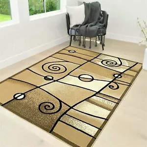 Modern Contemporary Area Rugs-Abstract with Wavy Swirls -Shed Free... - Picture 1 of 13
