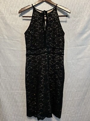 Vestido Formal R&M Richards Corto Negro Largo Medio Lentejuelas Talla 10 Foto 1 de 4