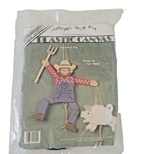 Kit de jack de salto kit de aguja de lona de plástico juguete de granjero y tirón de cerdos - Imagen 1 de 7
