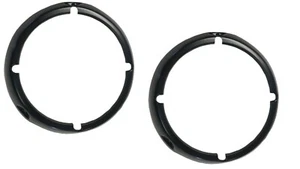 1966-1977 Early Ford Bronco Headlight Rings, Pair, Black, 71-77 Style - Picture 1 of 2