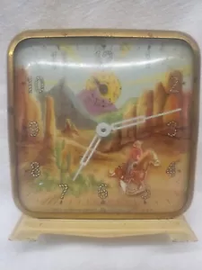 Antique Ingraham Wind Up Roy Roger Alarm Clock With Moving Action Horse For... - Picture 1 of 6