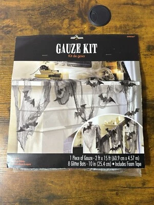 Kit de murciélago y gasa brillante decoraciones de fiesta de Halloween Foto 1 de 3