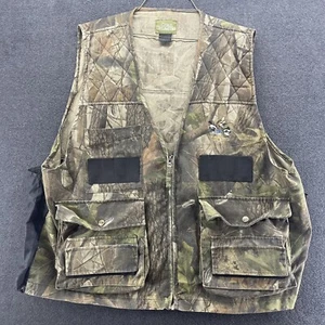 Quail Unlimited Mens Hunting Vest Camouflage Game Pockets Shell Pockets XL *Hole - Picture 1 of 13