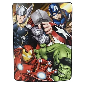 Marvel Avengers Iron Man, Hulk, Thor Blanket Warm Soft Super Throw 46" x 60'' - Picture 1 of 2