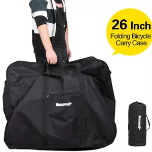 Folding Bike Bag Bike Travel Bag Case Box Thick Bicycle Folding Carry Bag Pouch - Picture 1 of 14