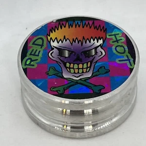 Vintage Heavy Pog Slammer Metall 3/4 Zoll reflektierendes Skelett - Bild 1 von 4