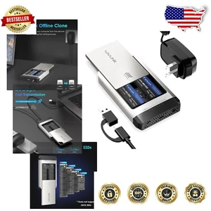 High-Speed 20Gbps M.2 NVMe Duplicator - Tool-Free Dual-Bay SSD Cloning Solution - Picture 1 of 8