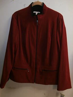 Blazer JM Collection TALLA 14 NUEVO CON ETIQUETAS ROJO/NEGRO TACTO SUAVE Foto 1 de 4