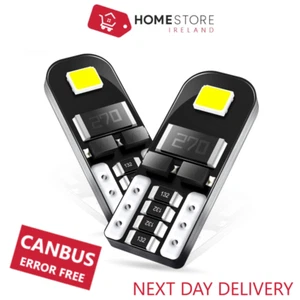 T10 W5W 2 SMD LED Canbus Error Free 6000K HID Bright White Bulbs Parking Lights - Picture 1 of 6