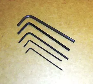 One each .028" .035" .050" 1/16 5/64 LONG ARM Hex Keys Allen Wrenches - USA - Picture 1 of 1