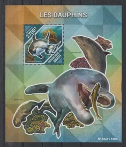 J617. Níger - MNH - 2015 - Fauna - Animales - Vida Marina - Delfines - Bl - Imagen 1 de 1
