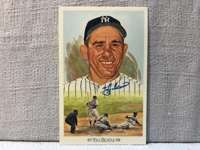 Yogi Berra Signed Autographed Celebration Perez Steele Hall of Fame Postcard #6 - Image 1 of 3