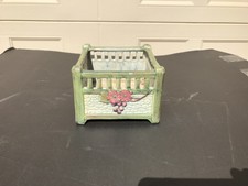 Antique Vintage Roseville Or Weller Art Pottery Basket Container