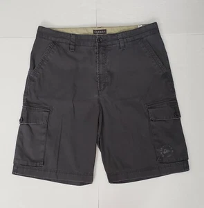 QuickSilver Men's Gray Cargo Cotton Shorts Sz 36 Summer Casual Comfort 1969 Logo - Picture 1 of 12