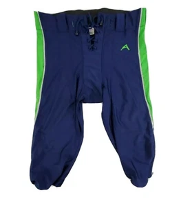 Allen Sportswear Football Pants Four Pad Pockets Mens L-2XL Navy Lime Green NEW - Picture 1 of 6