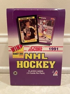 1991 Score NHL Hockey Series 1 Wax Box - 36 Packs, 15 Cards Per Pack - Bild 1 von 6