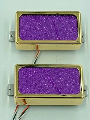 Lace Sensor PURPLE  SPARKLE  Alumitone Custom Shop humbuckers,built by Jeff Lace - Image 1 of 4