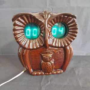Vintage Keramik Wandwecker Eule VFD ELEKTRONIKA-01 UdSSR - Bild 1 von 7