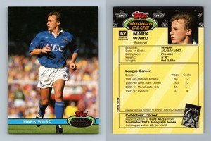 Mark Ward - Everton #62 Topps Stadium Club 1992 Trading Card