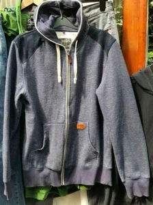 Size L,dark blue flecked,long sleeve,hood, zip up pouch pocket jacket Jack&Jones - Picture 1 of 5