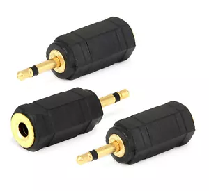 3 Pack Metal 2.5mm Mono Plug (Male) to 3.5mm mono Jack(Female) Adaptor  - Picture 1 of 1