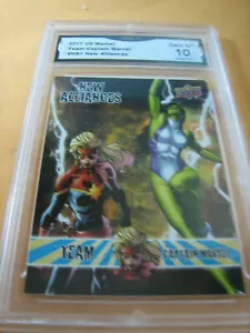 Team Captain Marvel She-Hulk 2017 cubierta superior Marvel nuevas alianzas #NA1 grado 10 - Imagen 1 de 2