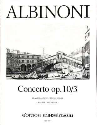 Albinoni Concerto Opus 10/3 solo violin and piano score - Image 1 of 2