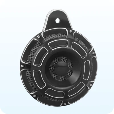 Black CNC Beveled Horn Cover For Harley Big Twin FLHR/Touring Road King/Glide FL Foto 1 de 4