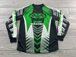 MTX Motocross Racing Jersey Shirt Green Black Gray White Youth Long Sleeve - Picture 1 of 6