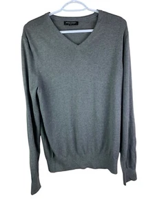 Suéter Banana Republic Lujo Seda Mezcla Cachemira Cuello en V Manga Larga Grande Gris - Imagen 1 de 7
