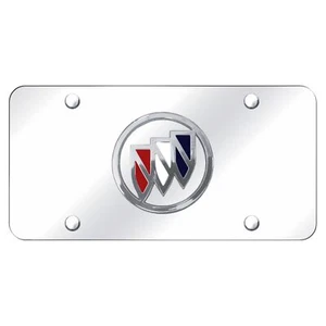 Buick Tri Color Logo License Plate (Chrome) - Picture 1 of 2