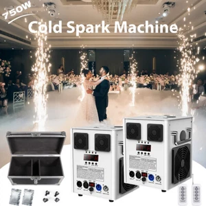 Máquina de fuegos artificiales inalámbrica 750W DMX con estuche de vuelo DJ evento boda - Imagen 1 de 16