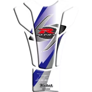 Tank Pad - Fits Suzuki GSXR - Tank Protector - White / Blue - 3D Gel Protector - Picture 1 of 2