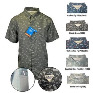 Camisa Columbia Para Hombre Omni-Wick Super Slack Tide Camp Estampada por Todas Partes S/S - Imagen 1 de 21