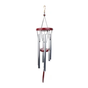 Wooden Wind Chime Creative Multi Aluminium Tube Doorbell Wind Chimes Wall - Picture 1 of 11