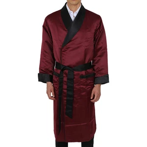 Satin Robe - HERREN - lang voll gefüttert - - schweres Gewicht - Bild 1 von 35