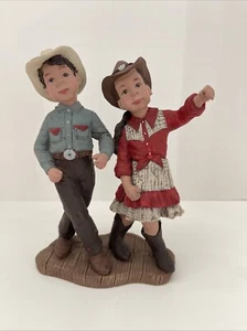 Sarah’s Attic Figurine Sally Booba and Jack Boy Saturday Night Roundup 1994 - Foto 1 di 3