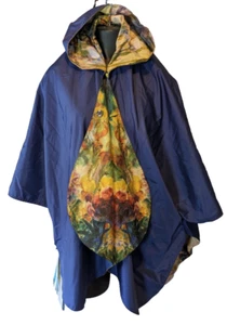 RainCaper Tiffany Peonías e Iris Capa de Viaje Reversible NUEVO Bellas Artes - Imagen 1 de 13
