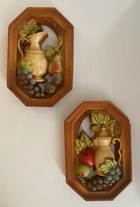 2er Set Original 1983 Miller Studio Kreidegeschirr Plaketten Vintage Wanddeko 80er - Bild 1 von 8